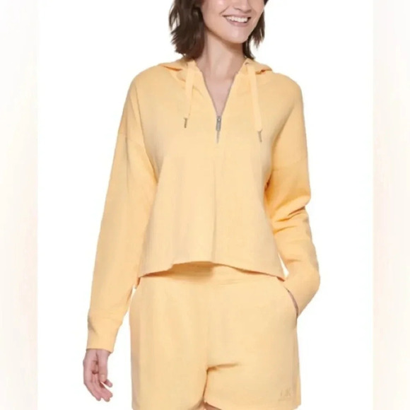 Calvin Klein Performance Women's Half-Zip Hoodie - Sunstone NWT - Picture 1 of 3